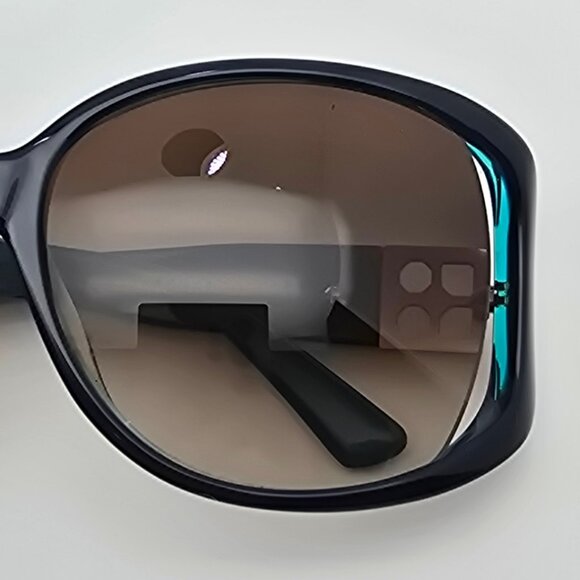 Kate Spade Skylar Deep Teal Frame Brown Gradient Lens Semi Rimless Sunglasses